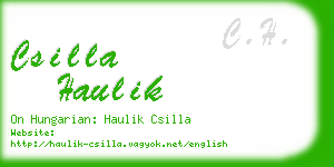 csilla haulik business card